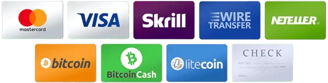 Logos beliebter Zahlungsmethoden